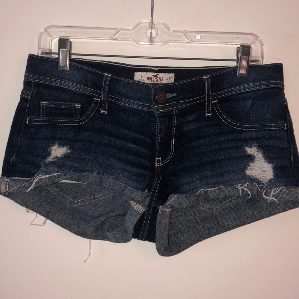 Hollister Dark Wash Short Jean Shorts